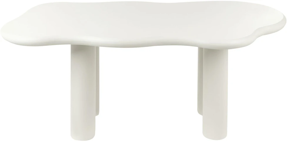 Beliani Valgomojo stalas ONDLE balta 188 cm 94 cm