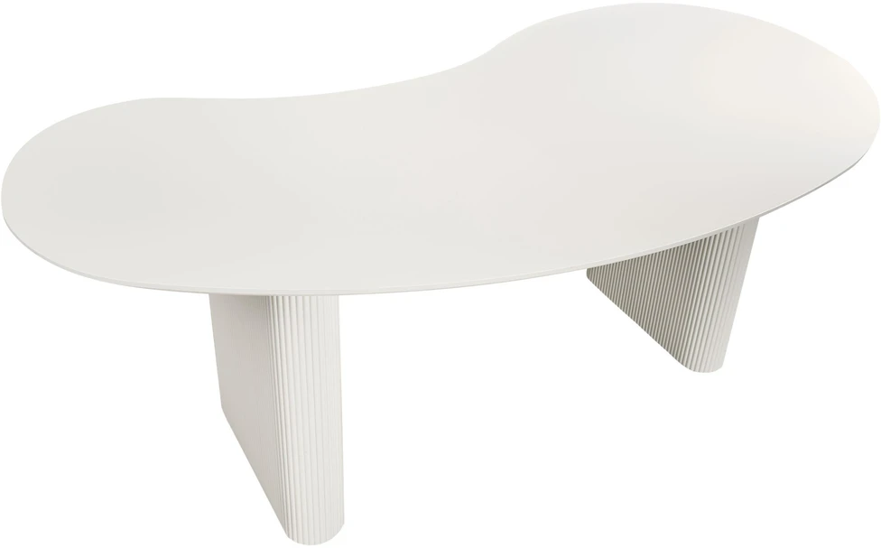 Beliani Valgomojo stalas PEERY baltas 198 cm 93 cm