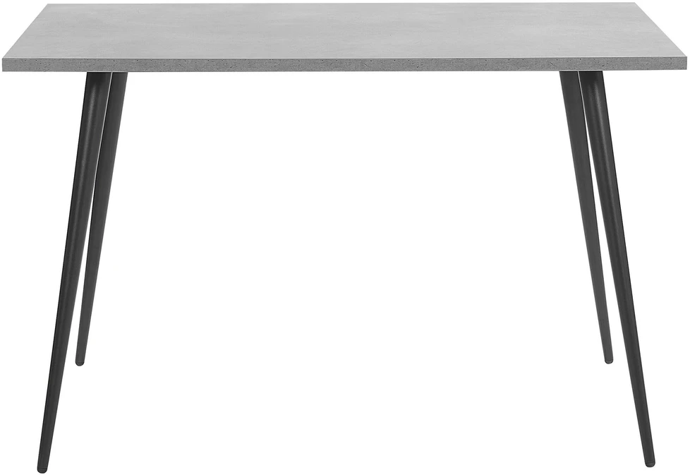 Beliani Valgomojo stalas SANTIAGO pilkas betono efektas 120 cm 80 cm