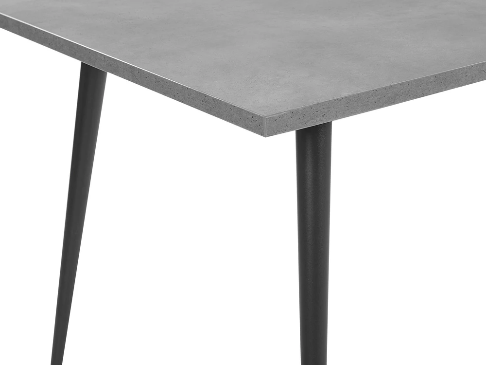 Beliani Valgomojo stalas SANTIAGO pilkas betono efektas 120 cm 80 cm