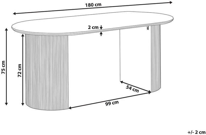 Beliani Valgomojo stalas SAVORY juodas 180 cm 90 cm