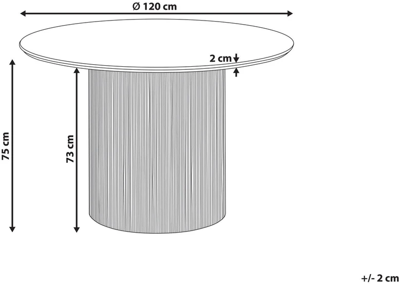 Beliani Valgomojo stalas SHEHO juodas 120 cm