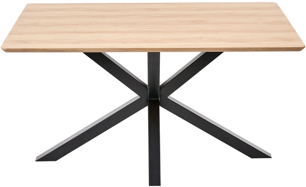 Beliani Valgomojo stalas SPECTRA šviesiai rudas 140 cm 90 cm