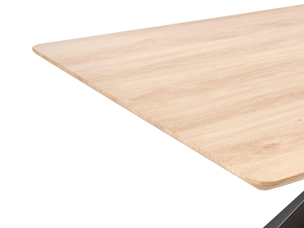 Beliani Valgomojo stalas SPECTRA šviesiai rudas 140 cm 90 cm