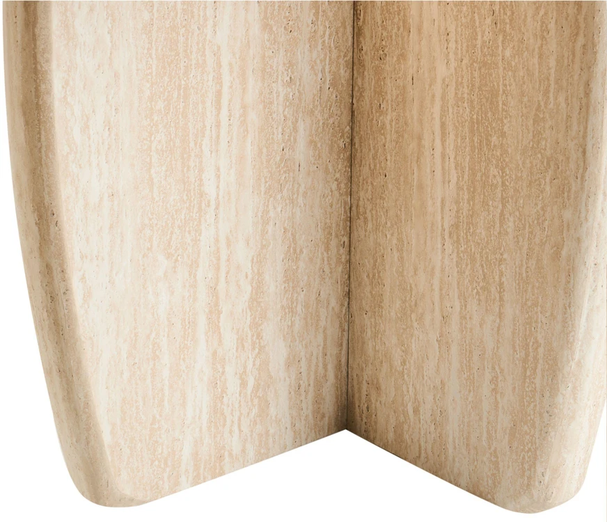 Beliani Valgomojo stalas TRAVERS Travertino efektas 180 cm 90 cm