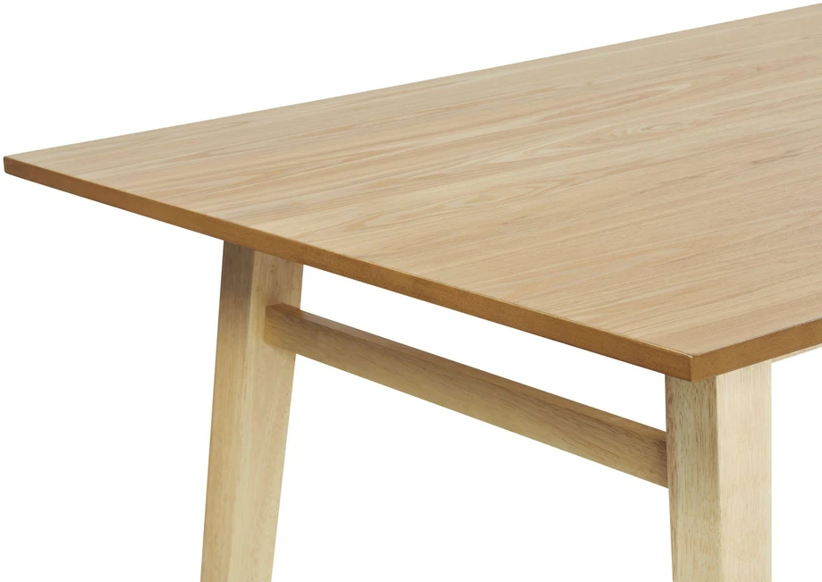 Beliani Valgomojo stalas VARLEY natūralaus uosio spalvos 150 cm x 90 cm
