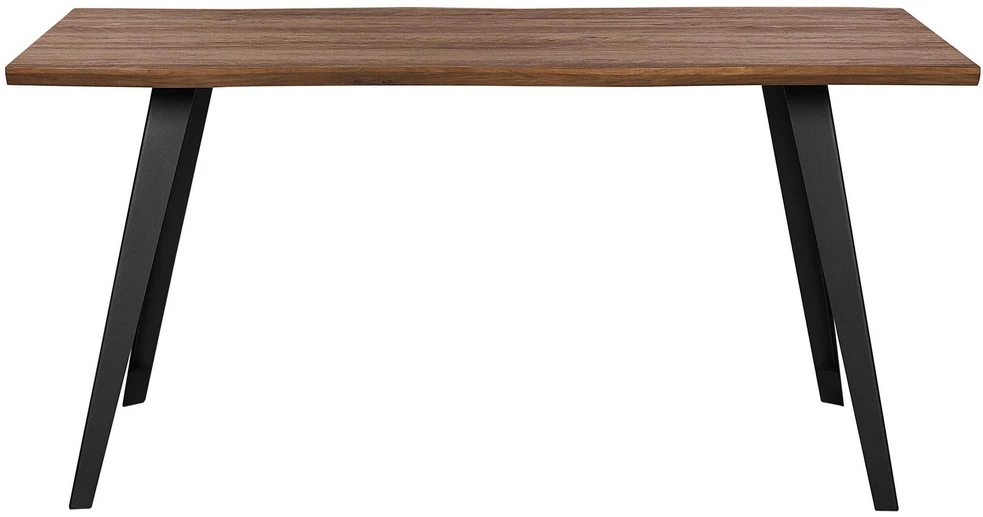Beliani Valgomojo stalas WITNEY tamsiai rudas 160 cm 90 cm