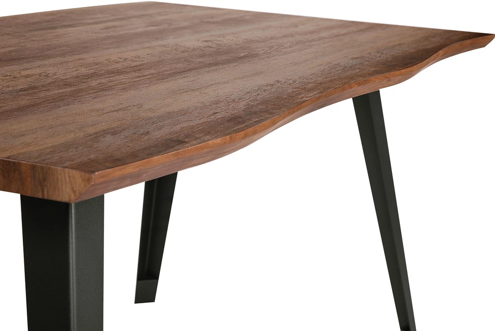 Beliani Valgomojo stalas WITNEY tamsiai rudas 160 cm 90 cm