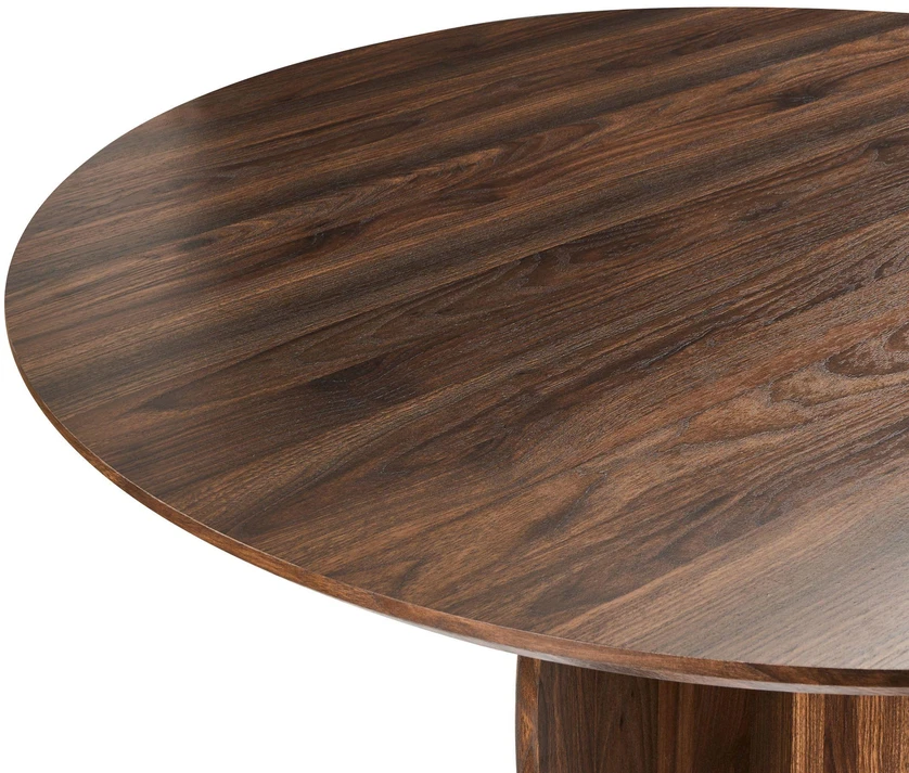Beliani Valgomojo stalas YARRA tamsiai rudas 120 cm