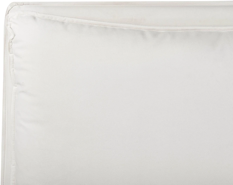 Beliani Vandeninė lova BAJONNA Velvet 160 x 200 cm kreminės spalvos