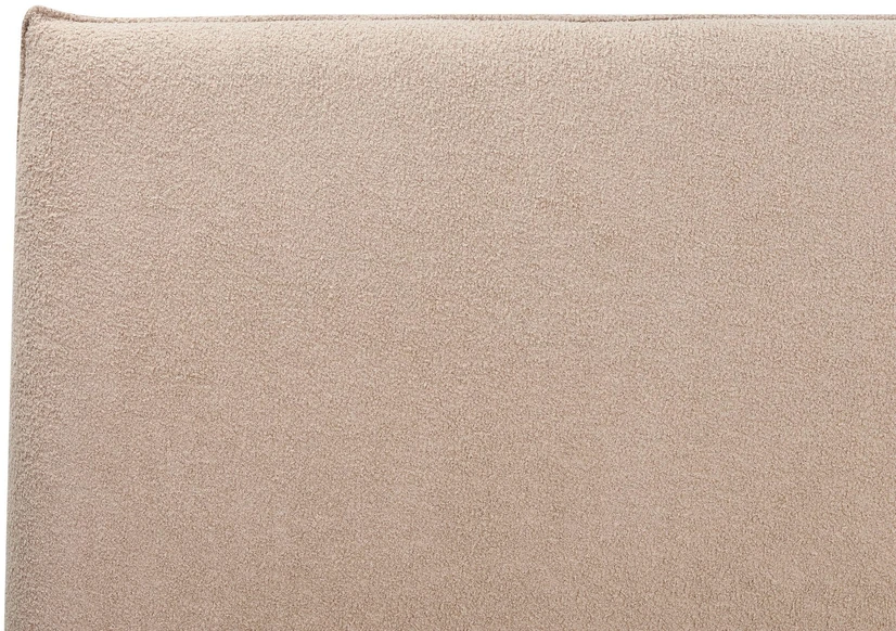Beliani Vandeninė lova Boucle LAVAUR 180 x 200 cm smėlio pilkumo spalvos