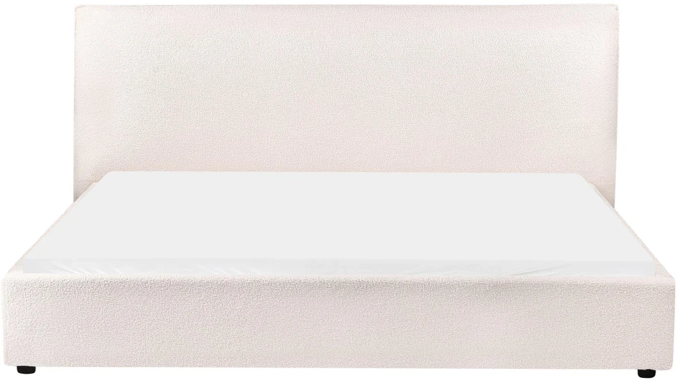 Beliani Vandeninė lova Boucle LAVAUR 180 x 200 cm kreminė