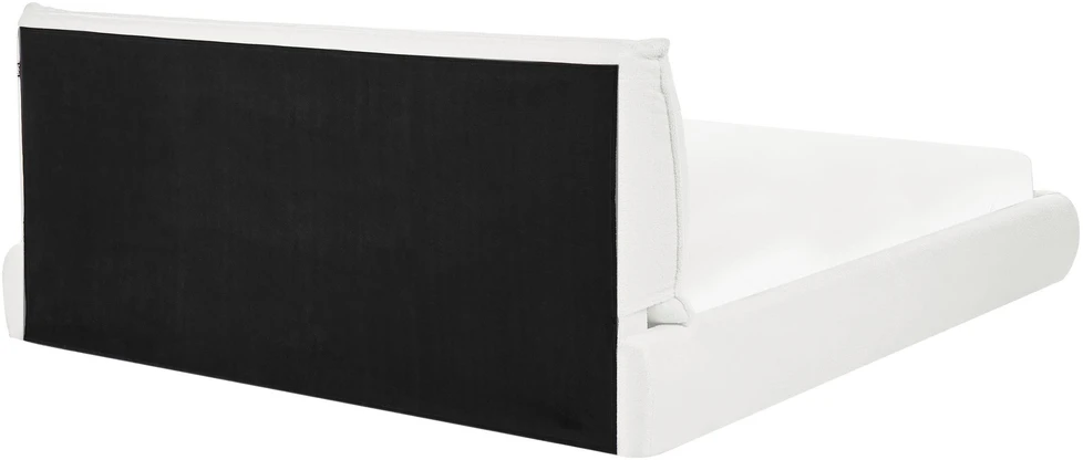 Beliani Vandeninė lova Boucle VINAY 180 x 200 cm balta