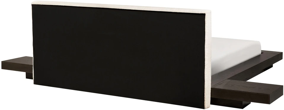 Beliani Vandeninė lova Boucle ZEN 160 x 200 cm tamsaus uosio spalvos