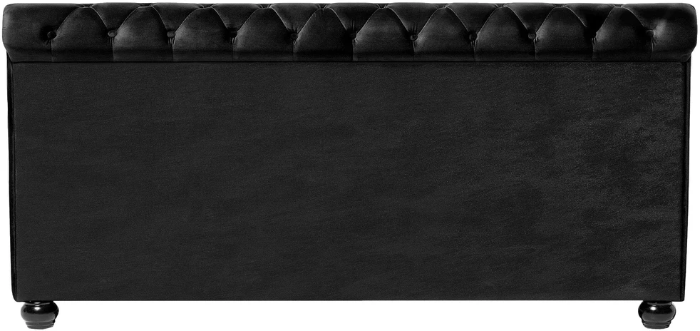 Beliani Vandeninė lova iš veliūro AVALLON 160 x 200 cm juoda