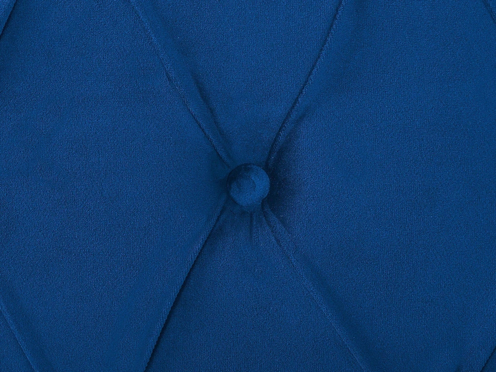 Beliani Vandeninė lova iš veliūro AVALLON 180 x 200 cm tamsiai mėlyna