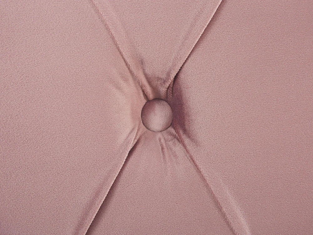 Beliani Vandeninė lova veliūrinė AVALLON 180 x 200 cm rožinė