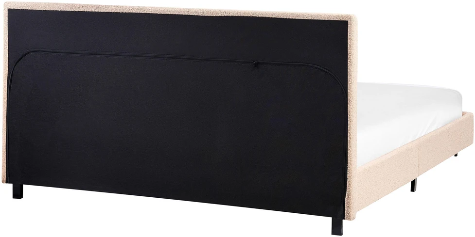 Beliani Vandens lova Boucle ALBI 160 x 200 cm smėlio spalvos