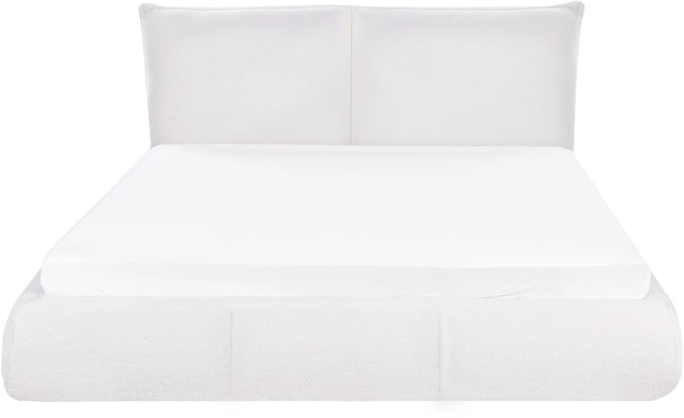 Beliani Vandens lova Boucle VINAY 160 x 200 cm Balta