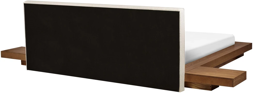 Beliani Vandens lova Boucle ZEN 180 x 200 cm Natūralus uosis