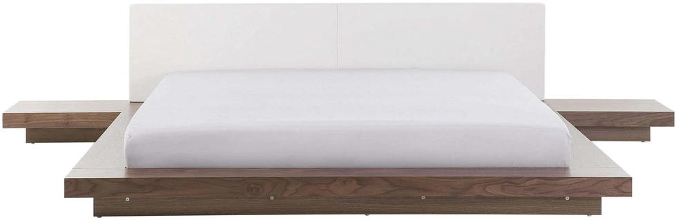 Beliani Vandens lova iš dirbtinės odos ZEN 180 x 200 cm, uosio ruda