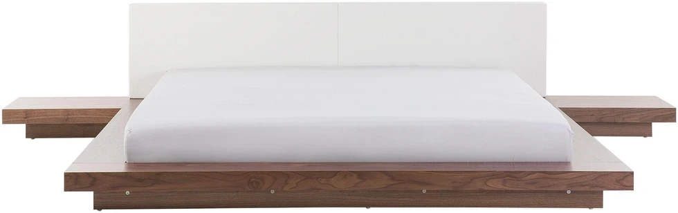 Beliani Vandens lova iš dirbtinės odos ZEN 180 x 200 cm, uosio ruda