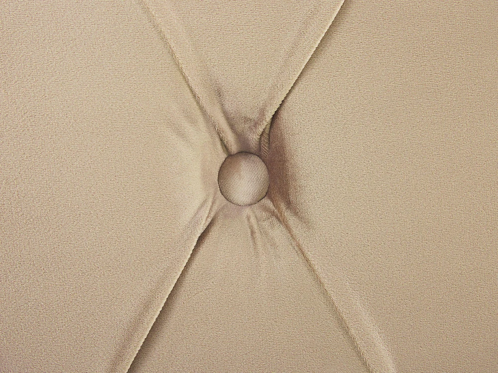 Beliani Vandens lova iš veliūro AVALLON 180 x 200 cm smėlio spalvos