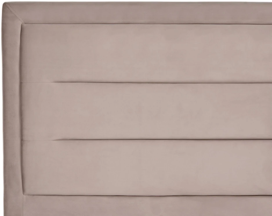 Beliani Vandens lova ROUEN, veliūras, 180 x 200 cm, smėlio ir pilkos spalvos
