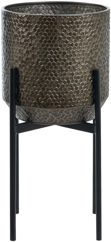 Beliani Vazonas ant kojelių ALDOVANDRA 34 cm, metalinis, juodas