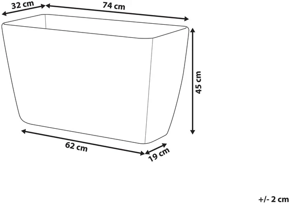 Beliani Vazonas BARIS 74 cm šviesiai smėlio spalvos