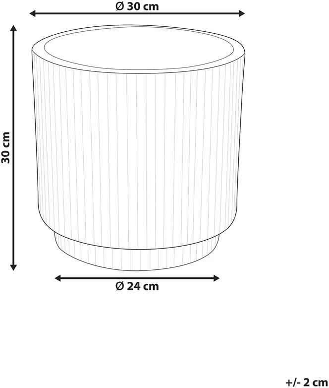 Beliani Vazonas DARIA 30 cm rudas