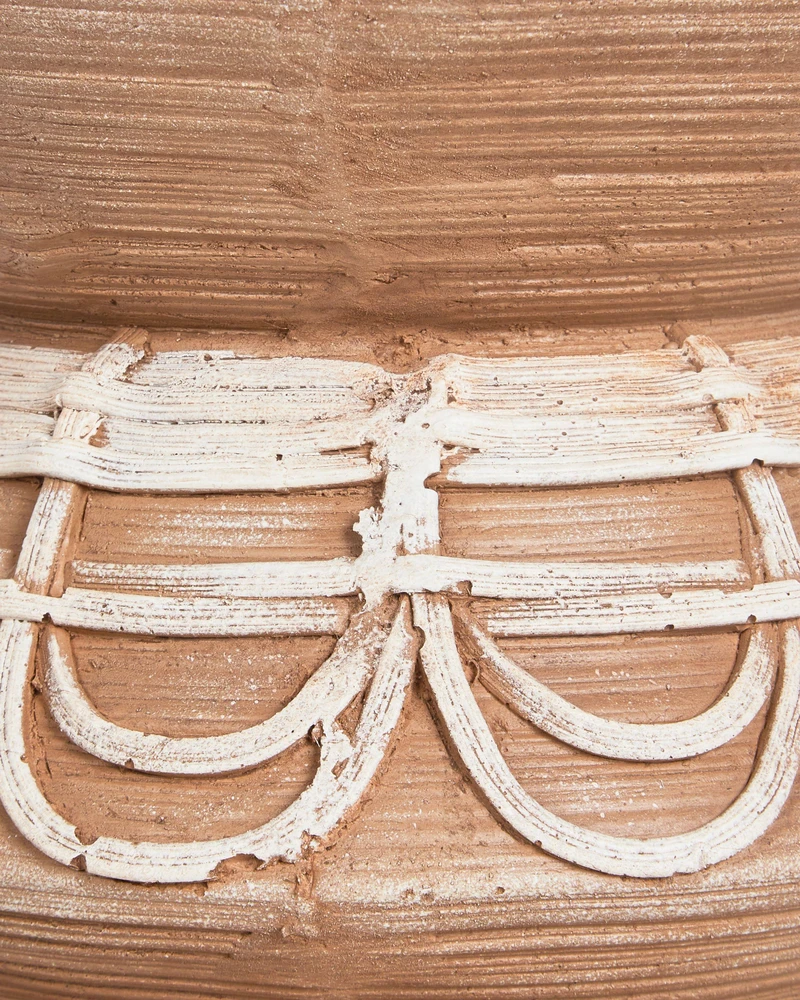 Beliani Vazonas DISPORUM 29 cm šviesiai rudas
