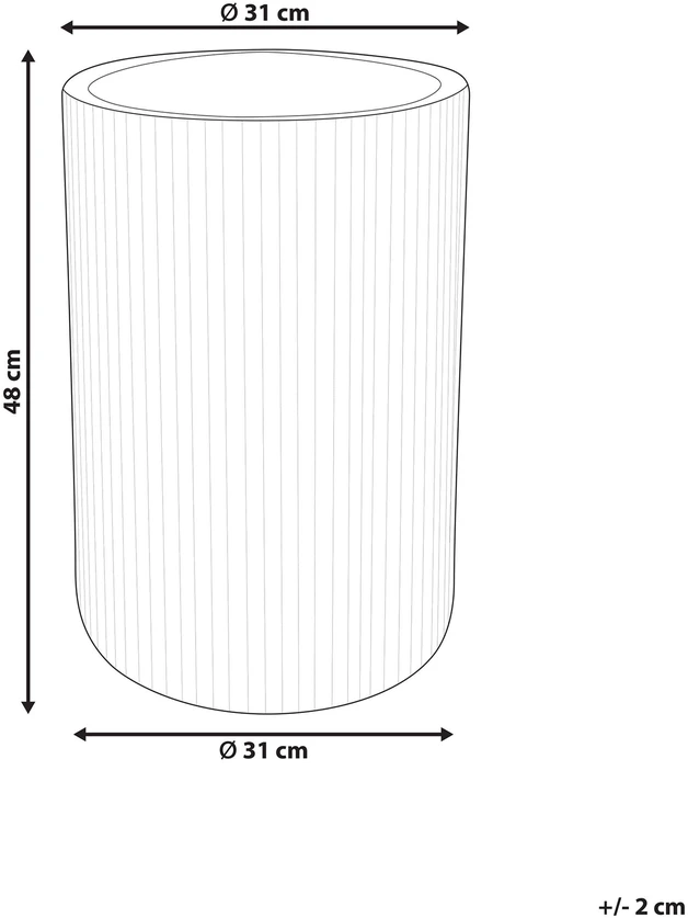 Beliani Vazonas EANTIO 30 cm Juodas
