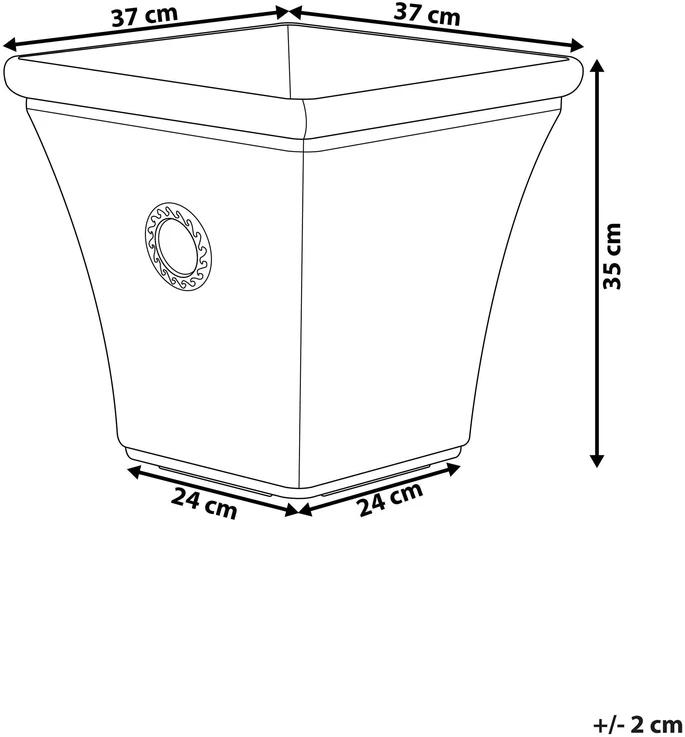 Beliani Vazonas ELATEIA 37 cm baltas