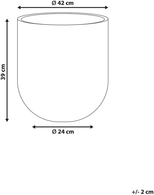 Beliani Vazonas HANYUE 42 cm Pilkas