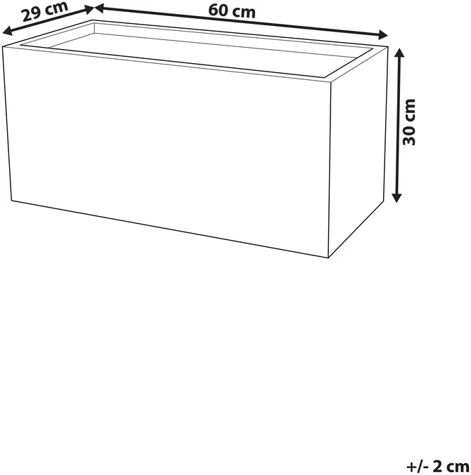 Beliani Vazonas MYRA 60 cm Baltas