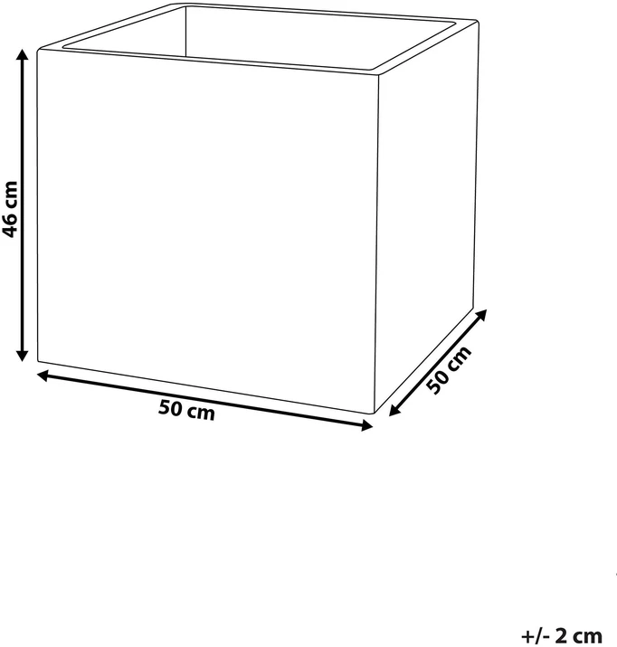 Beliani Vazonas PAROS 50 cm baltas