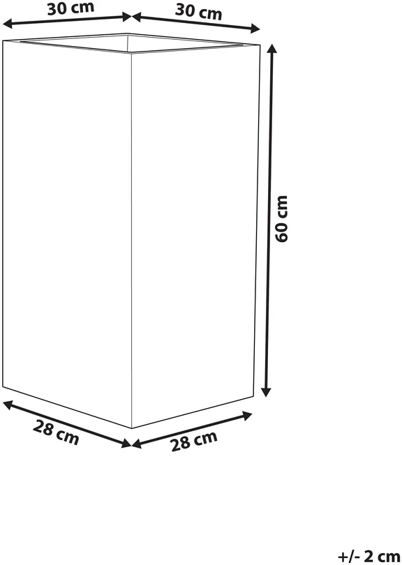 Beliani Vazonas TENNO 30 cm Bežowy