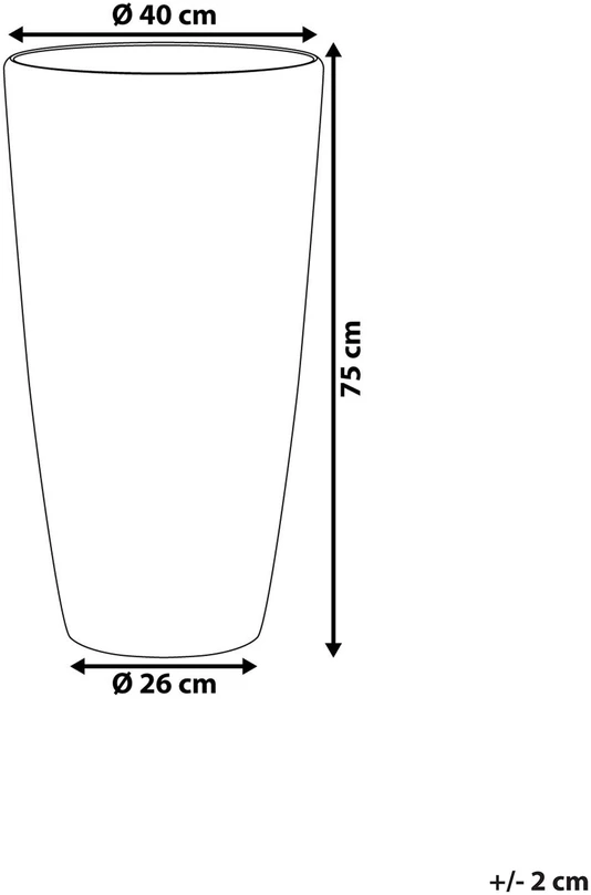 Beliani Vazonas TSERIA 40 cm auksinis