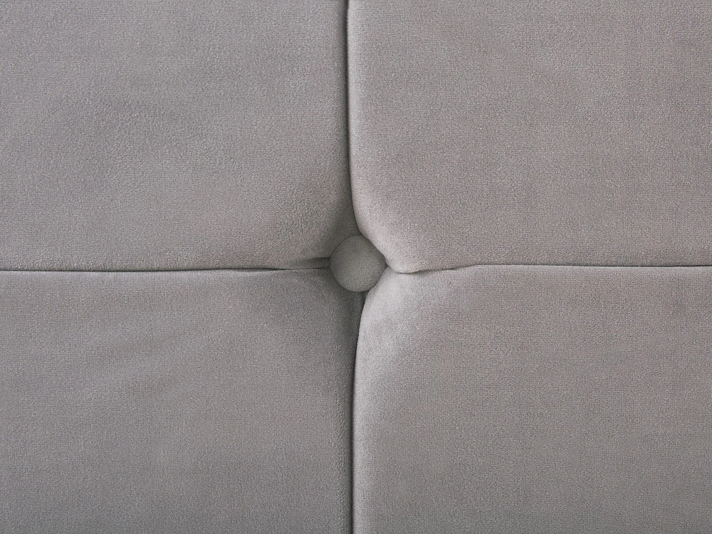 Beliani Veliūrinė lova AMBERT 140 x 200 cm, pilka