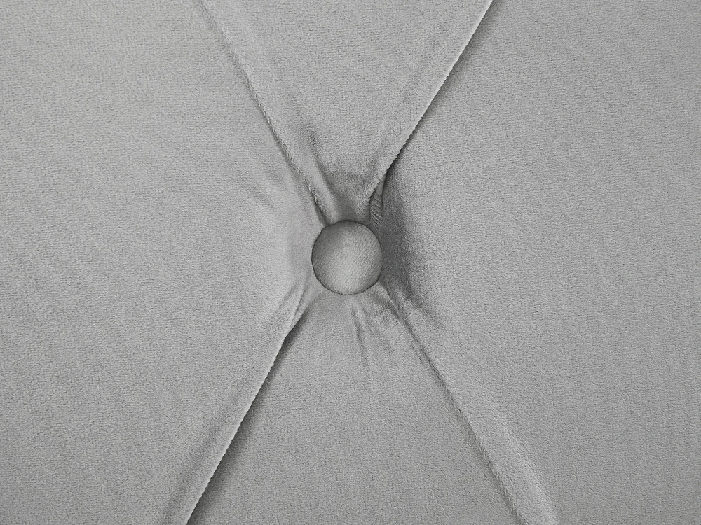 Beliani Veliūrinė lova AVALLON 180 x 200 cm Pilka