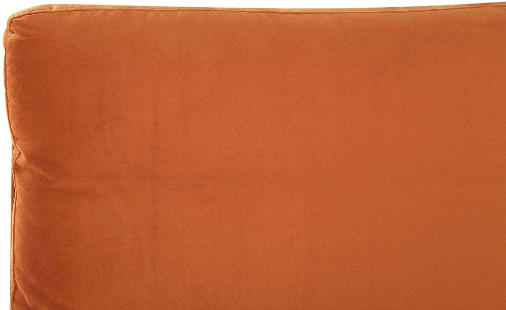 Beliani Veliūrinė lova MELLE 180 x 200 cm oranžinė