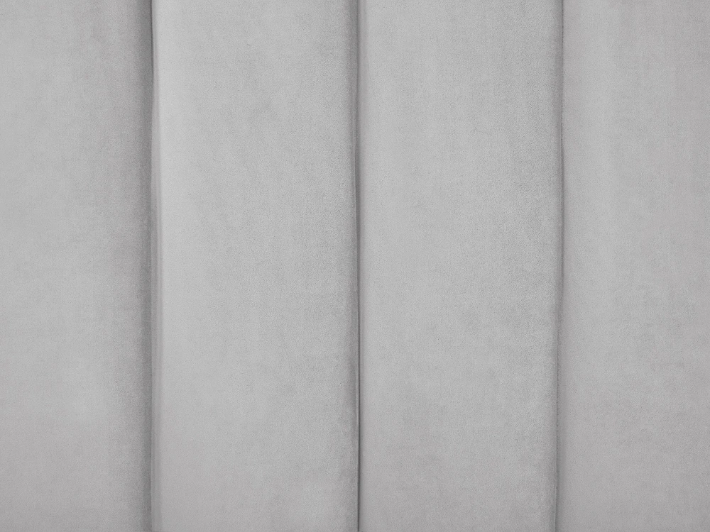 Beliani Velvetinė lova AMBILLOU 140 x 200 cm šviesiai pilka