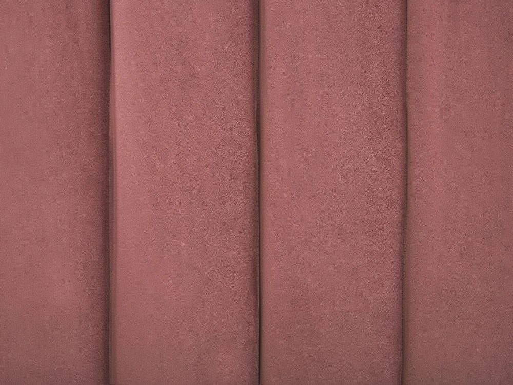 Beliani Velvetinė lova AMBILLOU 140 x 200 cm, rožinė