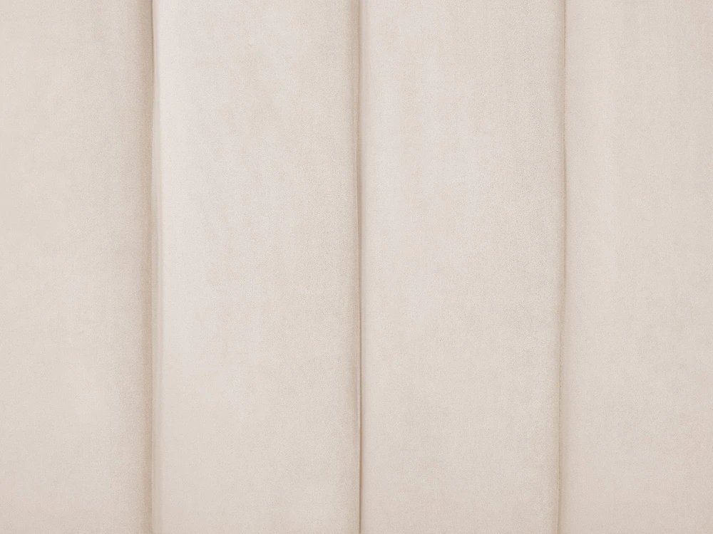 Beliani Velvetinė lova AMBILLOU 160 x 200 cm šviesiai smėlio spalvos