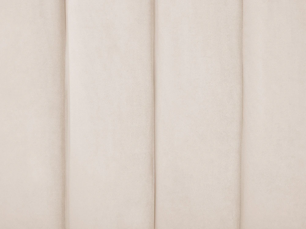 Beliani Velvetinė lova AMBILLOU 180 x 200 cm šviesiai smėlio spalvos