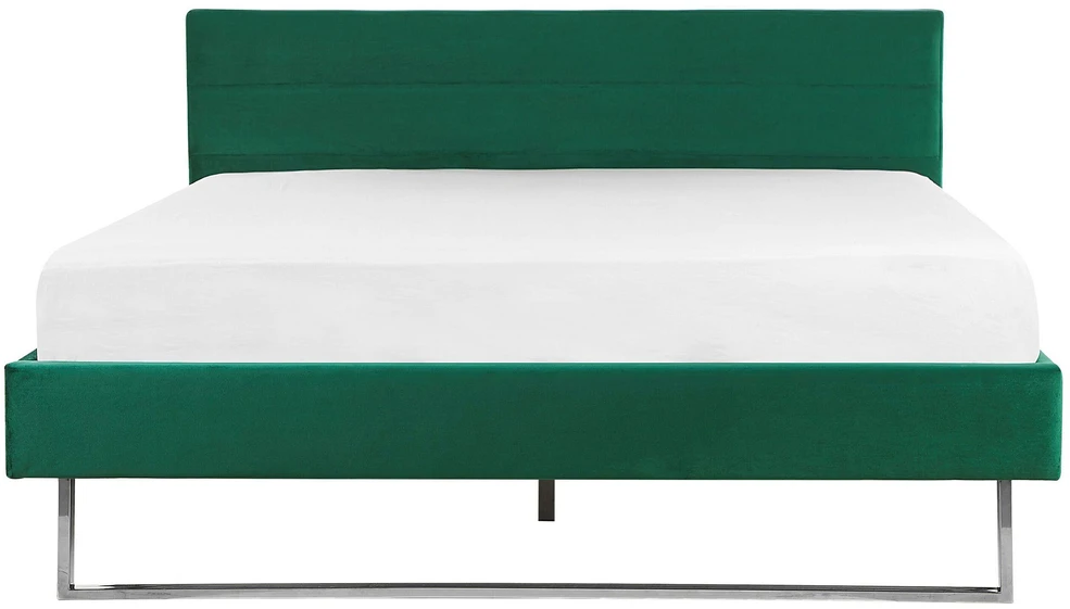 Beliani Velvetinė lova BELLOU 180 x 200 cm, žalia