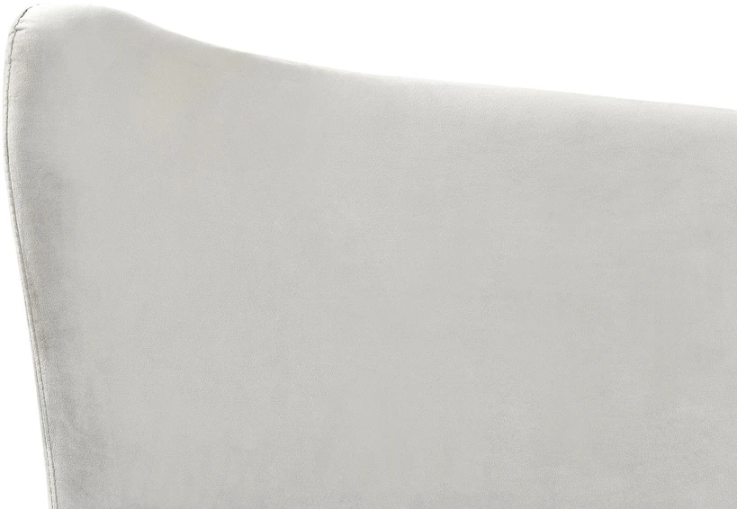 Beliani Velvetinė lova CHALEIX 180 x 200 cm šviesiai pilka