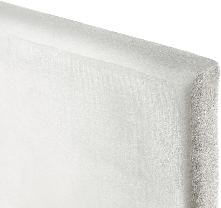 Beliani Velvetinė lova FITOU 160 x 200 cm balta