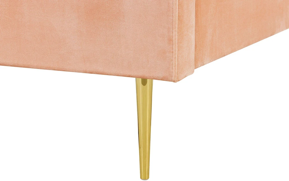 Beliani Velvetinė lova MARVILLE 180 x 200 cm persiko spalvos